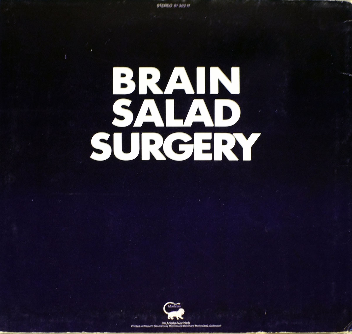 High Resolution Photo ELP Emerson Lake Palmer - Brain Salad Surgery Austria 